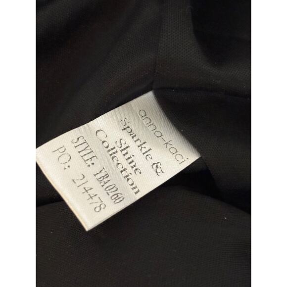 Anna Kaci CA Black Sequin Pants Sz XL Holiday Formal Cocktail Party Glam City - Picture 7 of 9